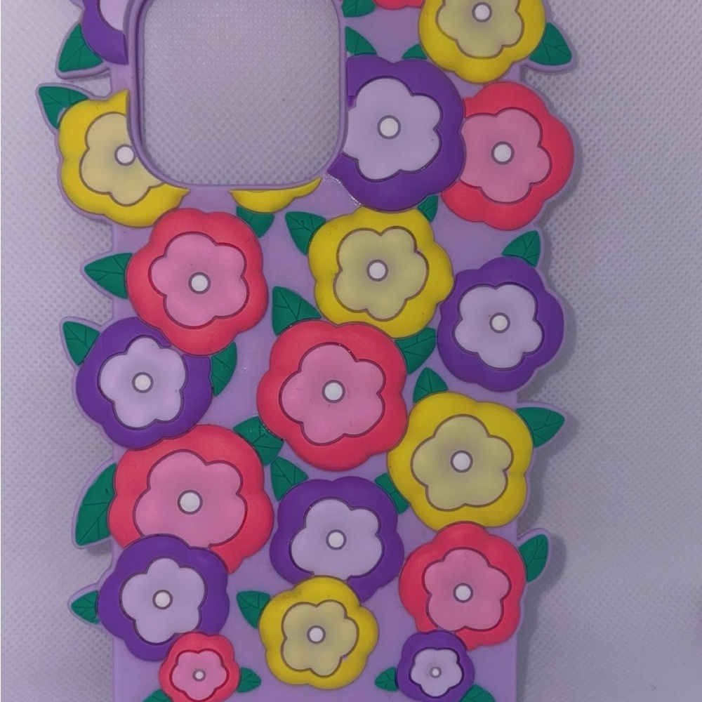 Floral Phone 14 pro max Case with Multicolor Flowers